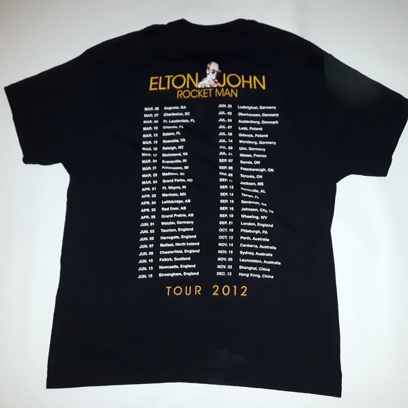 2012 Elton John Concert Tour Shirt L Rocketman - Picture 3 of 3